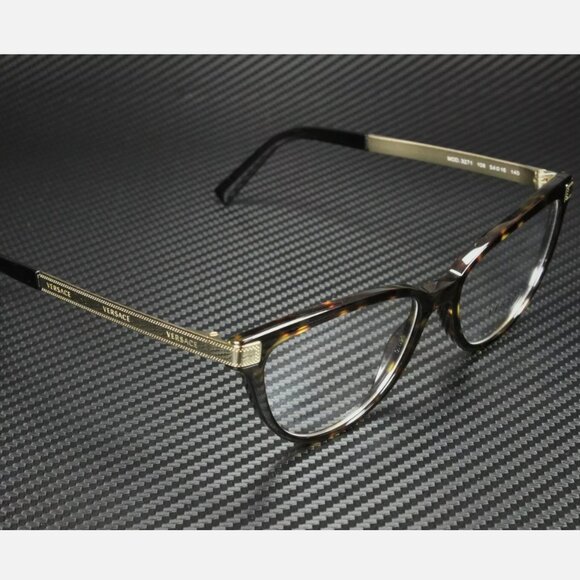 New Versace Havana Cat Eye Women\'s 54mm Eyeglasses main image 4